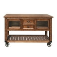 thumbnail image 2 of Wooden Kitchen Cart, Distress Chestnut Brown, 2 of 3