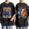 thumbnail image 2 of Morwood 90's Leonardo Leo Dicaprio Rap camiseta de doble cara Leonardo Dicaprio joven estrella Titanic camiseta música camisetas, 2 of 4