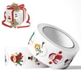 thumbnail image 3 of Fiudx juguetes Rollo de pegatinas de muñeco de nieve, etiquetas de sobres de muñeco de nieve de Navidad, rollo de pegatinas de muñecos de nieve surtidos de Navidad para niños, decoración de regalo de, 3 of 6