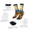 thumbnail image 3 of Sigee Sunset Sky Sunflower for Premium Children's Socks Unisex School Kids Boys Girls,Soft and Comfy Kids' Socks, 3 of 5