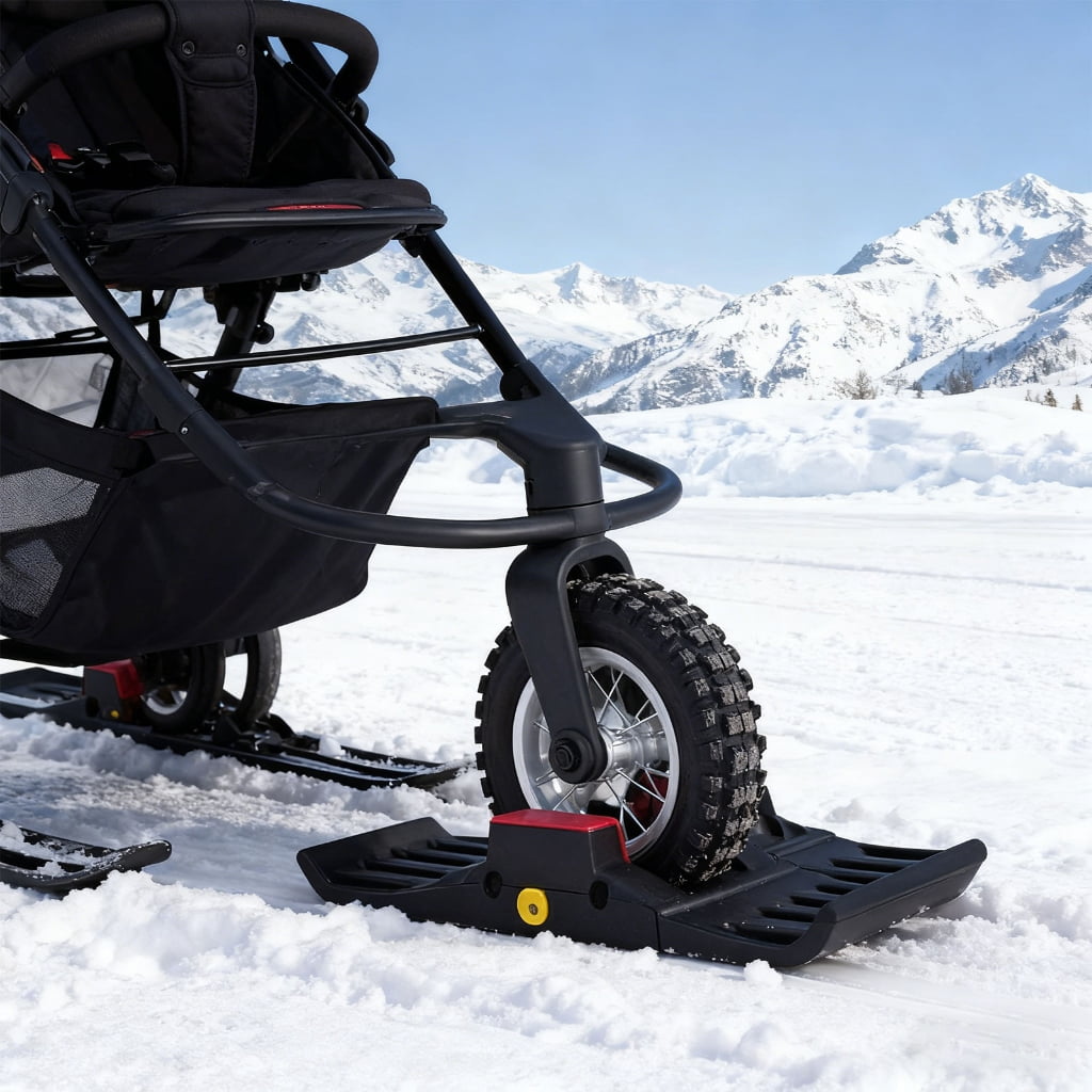 AOOOWER Easyly Install Ski Adapter For Narrow Tire Strollers Bikes 1.4kg Light weight Construction Secure Winter Activity