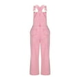 thumbnail image 7 of CAIXIA Women's Baggy Adjustable Strap Denim Bib Overalls Barrel Jeans Casual Loose Wide Leg Denim Pant Jumpsuits,Pink, 7 of 7