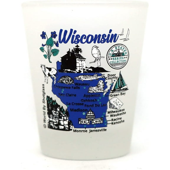Wisconsin US States Series Collection Shot Glass