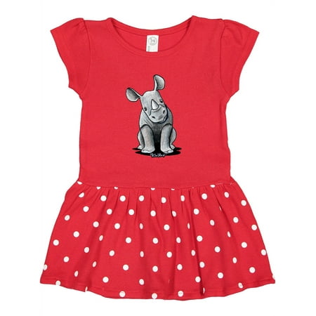 

Inktastic Curious Rhinos Gift Toddler Girl Dress