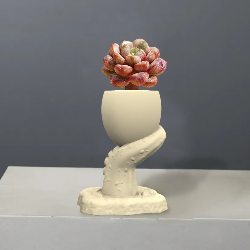 BQBQERT Flower Silicone Mold Epoxy Resin Casting Mold Vase Cement Clay Mold Pen Holder Mold