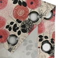 thumbnail image 5 of Ambesonne Floral Grommet Curtain, Circled Abstract, 50" x 54", Pink and Black, 5 of 6