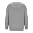 thumbnail image 5 of Mohiass Fall Zip Up Hoodie Women Plain Oversized Hooded Sweatshirts 2025 Fashion Winter Soft Casual Warm Jackets Light Gray S, 5 of 5