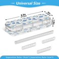 thumbnail image 3 of Plastic Pencil Box Large Capacity Pencil Boxes Clear Boxes with Snap-Tight Lid Stylish Office Supplies Storage Organizer Box Blue Butterfly and Flower, 3 of 7