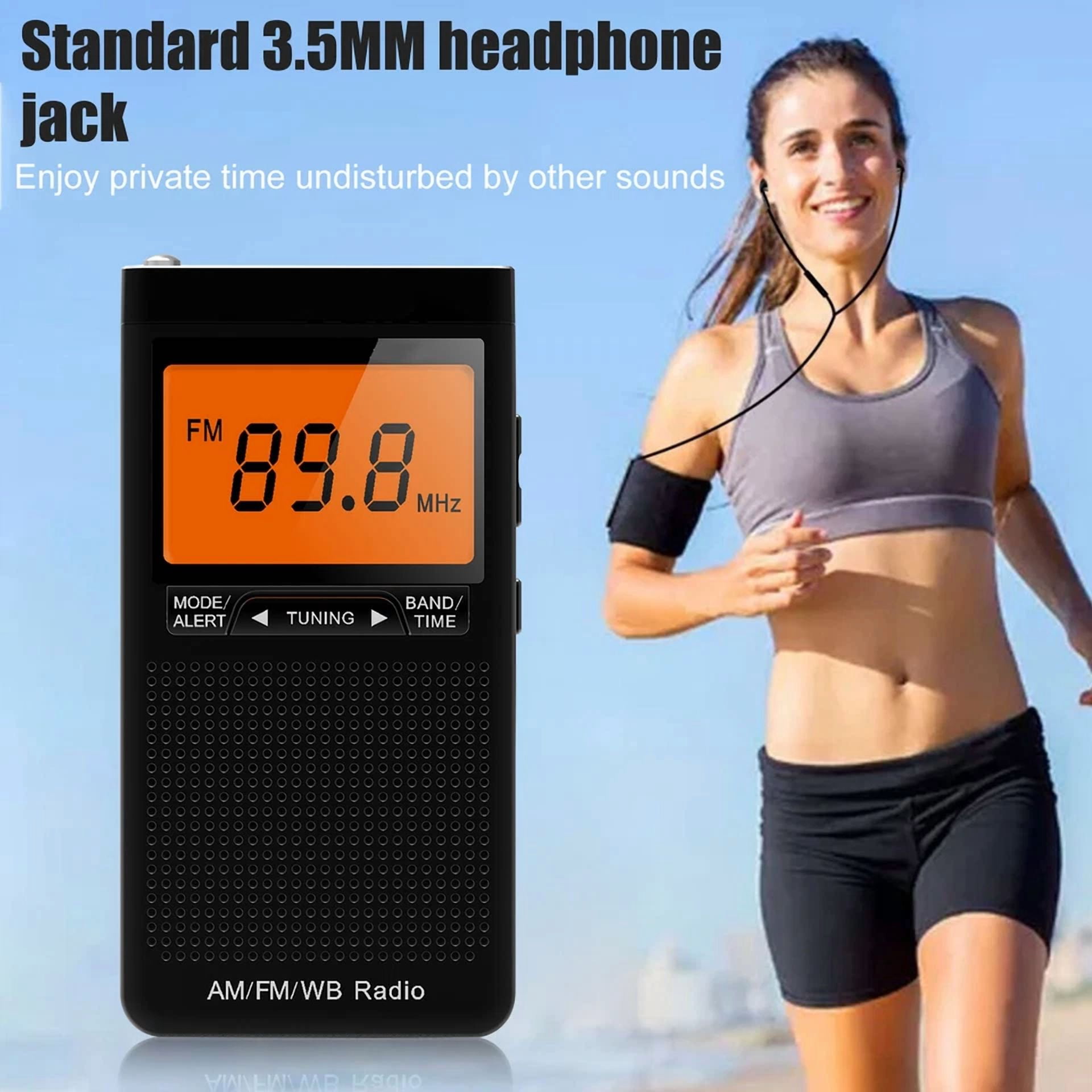 CRESTIN- Emergency Pocket AM FM NOAA Weather Band Radio Auto-Search Receiver LCD Screen