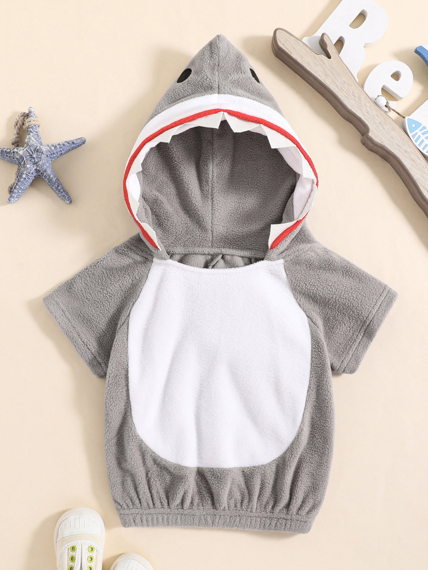 Baby Shark 2-piece Baby Boy Cotton Graphic Hooded Sweatshirt and Pants Set