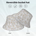 thumbnail image 5 of Daiia Daisies Flowers Pattern Bucket Hat - Trendy Cotton Sun Hat for Beach, Golf, Fishing - Fun Outdoor Vacation Boonie for Men and Women, 5 of 9