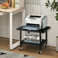 thumbnail image 2 of Gymax Support d'Imprimante avec Rangement sous le Bureau Table d'Imprimante avec 4 Roues Noir, 2 of 10