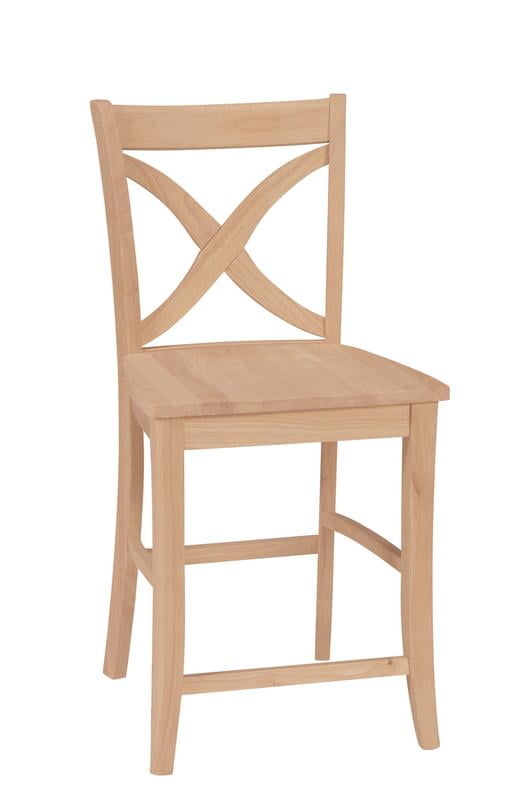 Allen 24" Unfinished Solid Wood Counter Stool
