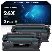 Toner H-Party 2-Pack Compatible Toner Compatible for HP 26X CF226X 26A CF226APro M402n M402dn MFP M426fdw M426fdn M426dw M402 M402dn M402dw Printer Ink High Yield (Black)