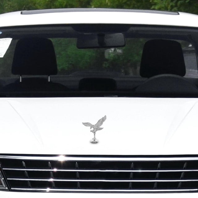 unbranded Adorno Para De 3D Metal Plateado Con De Águila Para Universal Y Fácil Instalación