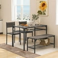 thumbnail image 2 of Costway 4 PCS Dinette Set for Small Place Breakfast Nook Modern Dining Table with 2 Chairs Grey, 2 of 10