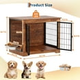 thumbnail image 2 of Historyli Caseta para perros grandes de 81 cm,caseta de madera para interiores con 2 puertas y 2 cuencos giratorios de 360°,caseta decorativa resistente para perros pequeños y medianos, 2 of 7