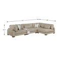 thumbnail image 4 of Lexicon Corydon Microfiber 4-Piece Modular Sectional with Ottoman in Brown, 4 of 8