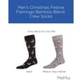 thumbnail image 2 of MeMoi Men's Christmas Festive Flamingo Bamboo Blend Crew Socks - Mens - Male, 10-13, Black, 2 of 7