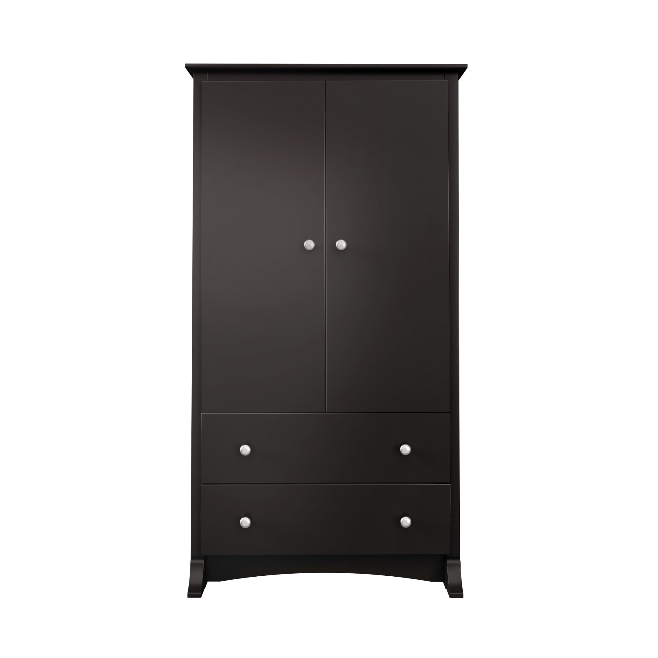 Prepac Sonoma Wardrobe Cabinet: Armoire Dresser for Bedroom with Adjustable Shelf. Features 2-Door Wardrobe Closet & 2 Drawers, Ideal Closet for Bedroom, 22"Dx31.5"Wx58.75"H, Black - BDC-3359-K