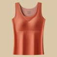 thumbnail image 3 of DuoJiaJ Women's And Thickened With Chest Pads Warm Vest Bra Bottoming Top Thermal Underwear Women Orange L, 3 of 3