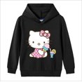 thumbnail image 3 of Hello Kitty-Sudadera con capucha de algodón para niñas, suéter con estampado bonito, jersey para bebé, Top, jersey para niños, ropa deportiva de ocio para niños, 3 of 5