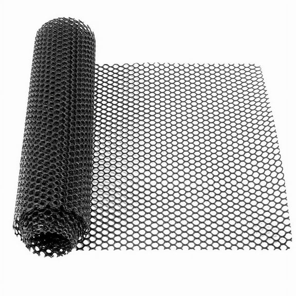 15.7 Inch X 10FT Plastic Chicken Fence Mesh,Hexagonal Fencing Wire for Gardening, Poultry, Frame Black