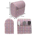 thumbnail image 4 of Valentine's Day Stand Mixer Cover, Repetitive Pattern Colorful Framed Heart Shapes in Pink Toned Squares, Kitchen Appliance Organizer Bag Cover with Pockets, 5 Quarts, Multicolor, by Ambesonne, 4 of 4