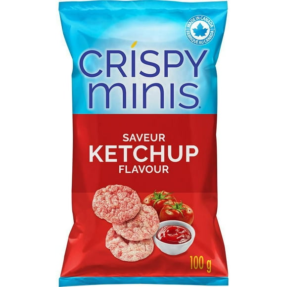 Quaker Crispy Minis Ketchup flavour brown rice chips, 100g