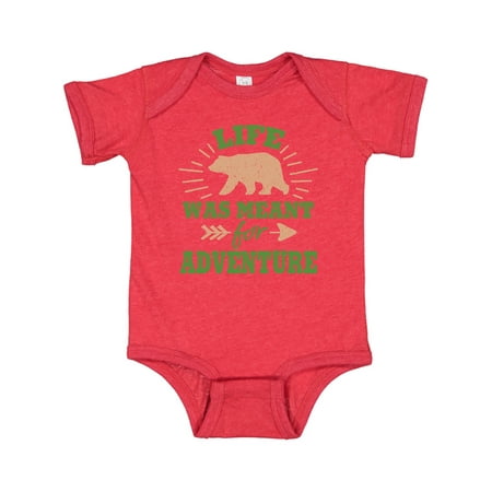 

Inktastic Bear Silhouette Life Was Meant for Adventure with Arrow Gift Baby Boy or Baby Girl Bodysuit