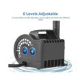 thumbnail image 5 of Pompe à Eau Submersible 5V 0-600L/H Petite Pompe de Fontaine 8 Niveaux Réglables avec Levage 0-7.2 Pieds Chargement USB pour Piscine, 5 of 5