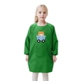 thumbnail image 2 of FUZHIQ Girl Long Sleeve Shirt Kid Art Smock Apron With Pocket for Children Printed Artist Painting Aprons Smocks With Long Sleeve Green,4-8 Years, 2 of 6