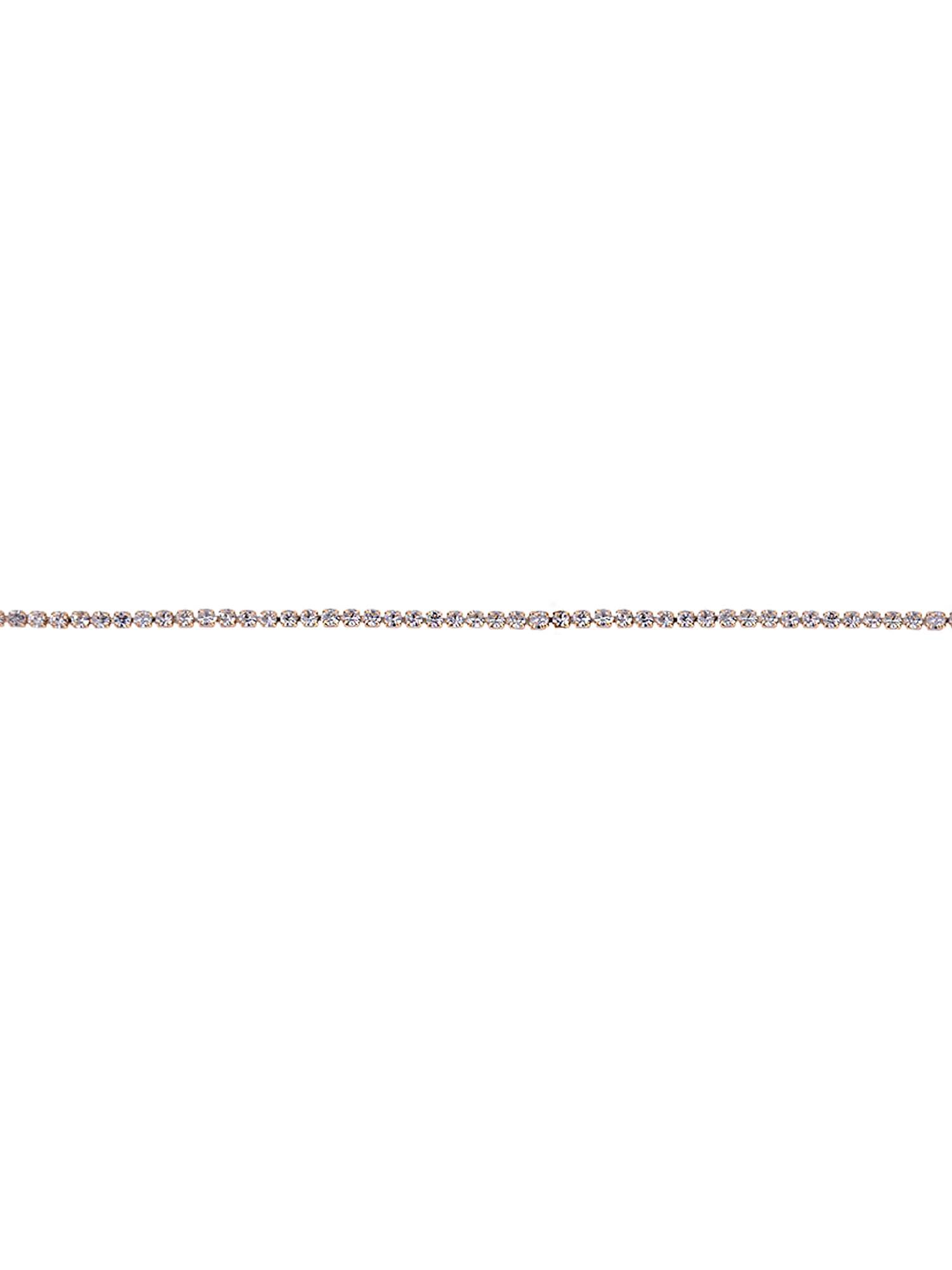 Time and Tru Goldtone 2-Row Rhinestone and Initial "T" Necklace
