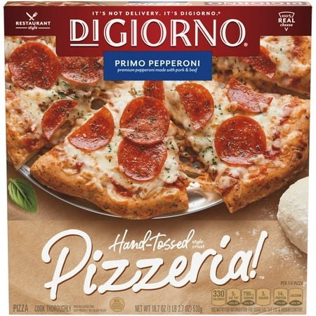 DIGIORNO PIZZERIA! Primo Pepperoni Hand-Tossed Style Crust Frozen Pizza 18.7 oz. (Best Frozen Pepperoni Pizza)