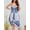 Blue, variant on FRSASU Women's Spaghetti Strap Summer Dress V-Neck Handkerchief Hem Paisley Casual Sundress Holiday Beach Mini Dress Blue