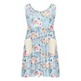 thumbnail image 7 of Beollynier Spring Summer Girls Sleeveless Floral Dress for Ages 3-14 - Round Neck A-Line Dress with Pockets Ideal for Casual Outings Parties and Everyday Wear, 7 of 7