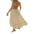 thumbnail image 4 of Jupes d'Été Fluides avec Cordon de Serrage Taille Haute pour Femmes, 4 of 5