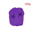 thumbnail image 3 of Accesorios de escena de fiesta de miedo de Halloween, telaraña elástica blanca, telaraña, decoración de Halloween de terror para Bar, casa Kits de decoración para fiestas violeta 100 gramos Bewildely JR0381-08, 3 of 6