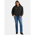 thumbnail image 2 of Time and Tru Women's and Women's Plus Fleece Zip Hoodie, Sizes XS-3X, 2 of 5