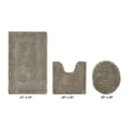 thumbnail image 2 of Better Trends 3 Piece Bath Rugs Set 100% Cotton U-Shape Toilet Mat Soft, Water Absorbent Reversible Machine Washable for Bathroom Decor Toilet Base (Lid 18x20 | 20x20 | 21x34) Beige Lux Collection, 2 of 4