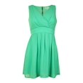 thumbnail image 1 of Emerald Sundae Robe en Chiffon Ceinturée à Col en V pour Juniors (3, Menthe), 1 of 5