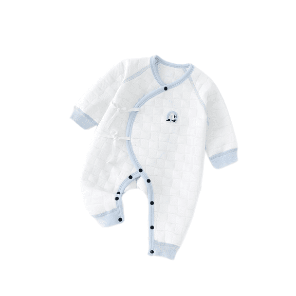 Yidarton Infant Clothes Baby Clothes Cotton Newborn Ha Clothes Climbing Clothes Newborn Fart Clothes Butterfly Clothes Light Blue