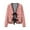 Red, variant on ZQUUVOU Women's Lightweight Quilted Jacket Casual Printed Tie Front Jacket Cardigan Thin Bow Loose Tops Long Sleeved Jacket Red