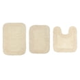 thumbnail image 2 of Home Weavers Radiant Collection 100% Cotton Non-Slip Bathroom Rug Set Machine Washable Bathroom Rug-17"x24", Bath Rug- 21"x34", U Shaped Contour- 20"x20", Ivory Color 3 Piece Bath Rug set, 2 of 9