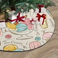 thumbnail image 3 of FMSHPON Cute Ice Cream Xmas Christmas Tree Skirt Stand Mat for Holiday Party Decoration Indoor Outdoor 48 inches, 3 of 3