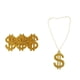 thumbnail image 1 of Conjunto Collar de Dólar Estadounidense Brillante, Disfraz de Rapero Gángster Colco Collar de dólares estadounidenses, 1 of 8
