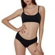 thumbnail image 2 of Conjunto de lencería sin costuras de 2 piezas con cuello en U para mujer: sujetador halter de cintura alta y braguitas, nailon/spandex, ropa de dormir/noche sexy, 2 of 8