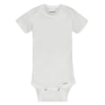 Gerber Baby Unisex White Short Sleeve Cotton Onesies Bodysuits, 8Pack