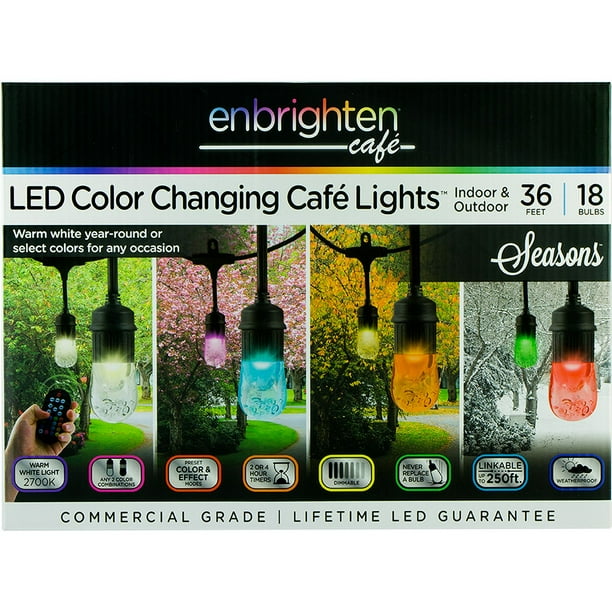 Enbrighten 36' Seasons Cafe Lights (18 bulbs)
