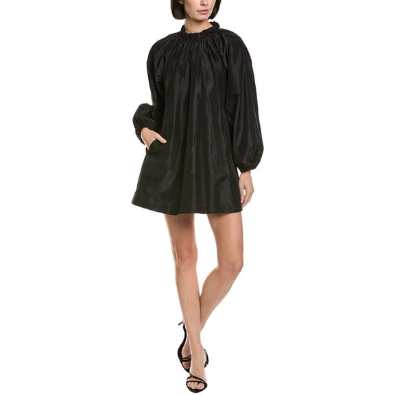 Cynthia Rowley womens  Silk Taffeta Mini Dress, xs, Black
